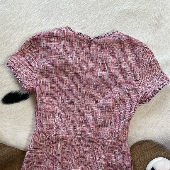 Banana Republic Pink Tweed Wrap Dress - Picture 7 of 10